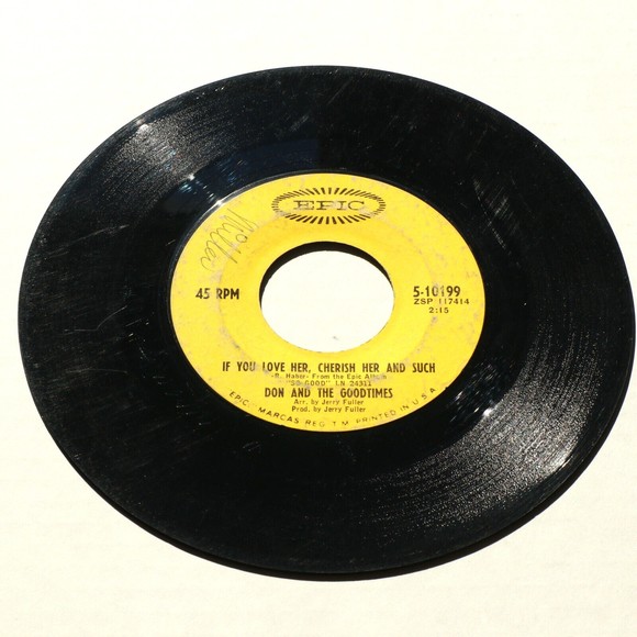 Don And The Goodtimes *Happy And Me/If You Love Her, Cherish Her* 45 rpm Record - Picture 3 of 8